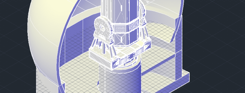 3d model drawing of the Hub Optical Ground Station