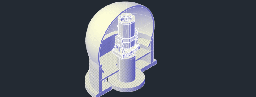 3d model drawing of the Hub Optical Ground Station