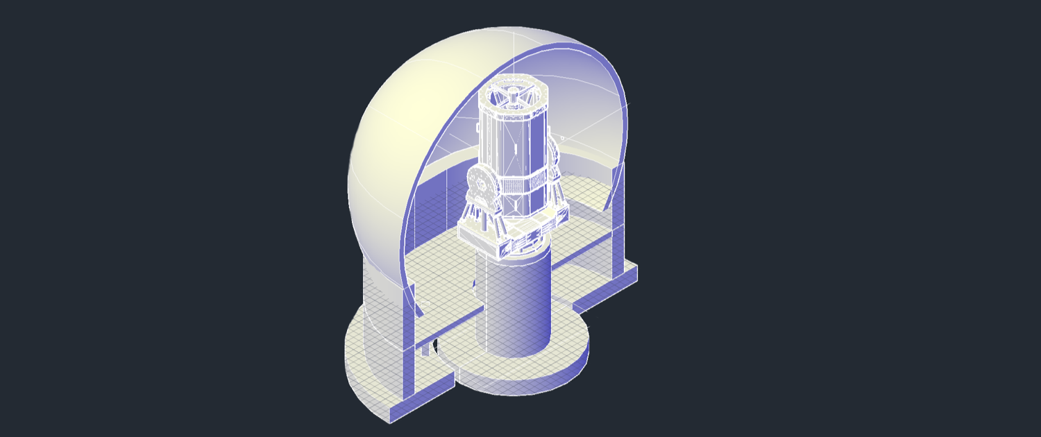 3d model drawing of the Hub Optical Ground Station