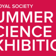 White text against red background reading Royal Society Summer Science Exhibition