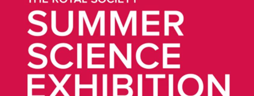 White text against red background reading Royal Society Summer Science Exhibition