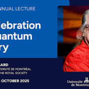 For decorative purposes only, includes photo of Gilles Brassard and text regarding the event stated in the post